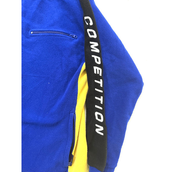 Vintage Nautica Jacket Mens XL Competition Fleece Full Zip Sleeve Made USA 90s - Picture 2 of 9
